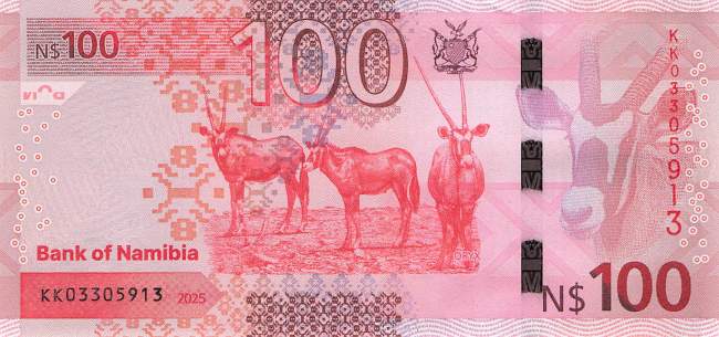 Namibia p23a 100 Dollar 2025